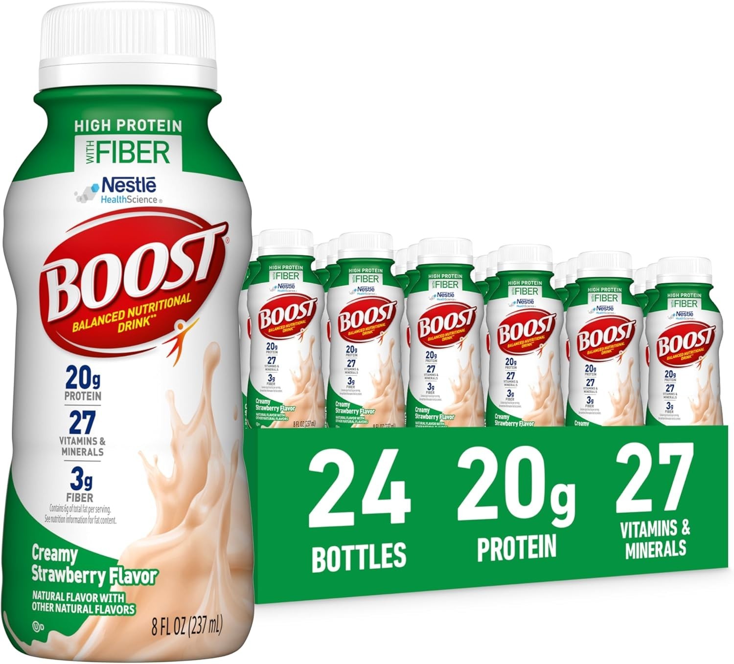 BOOST High Protein with Fiber Ready to Drink Complete Nutritional Drink 24 Pack