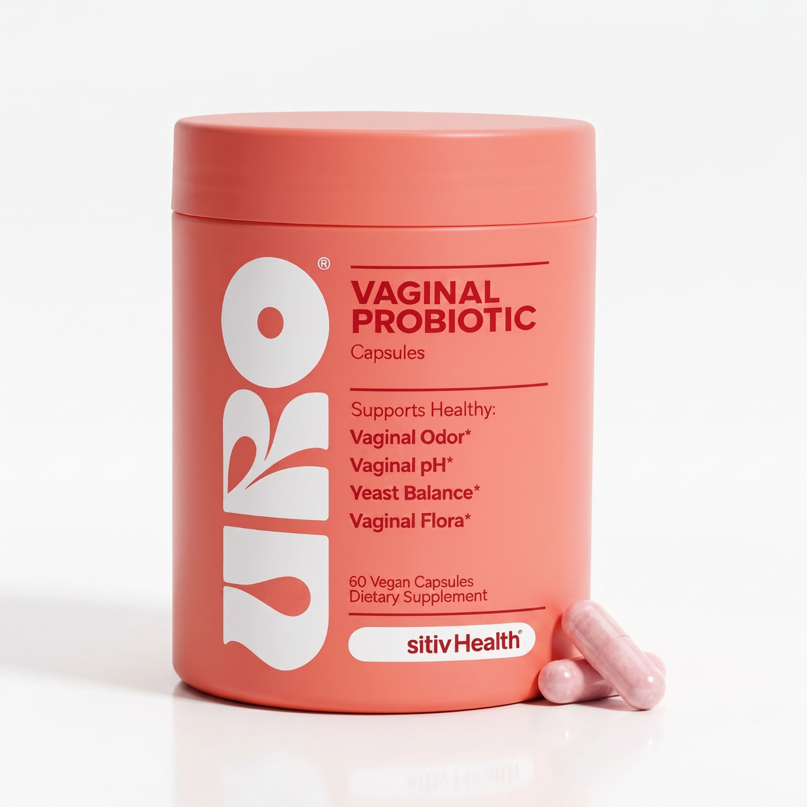 URO Women’s Probiotics 60ct – Support pH Balance & Odor Control – Daily Feminine