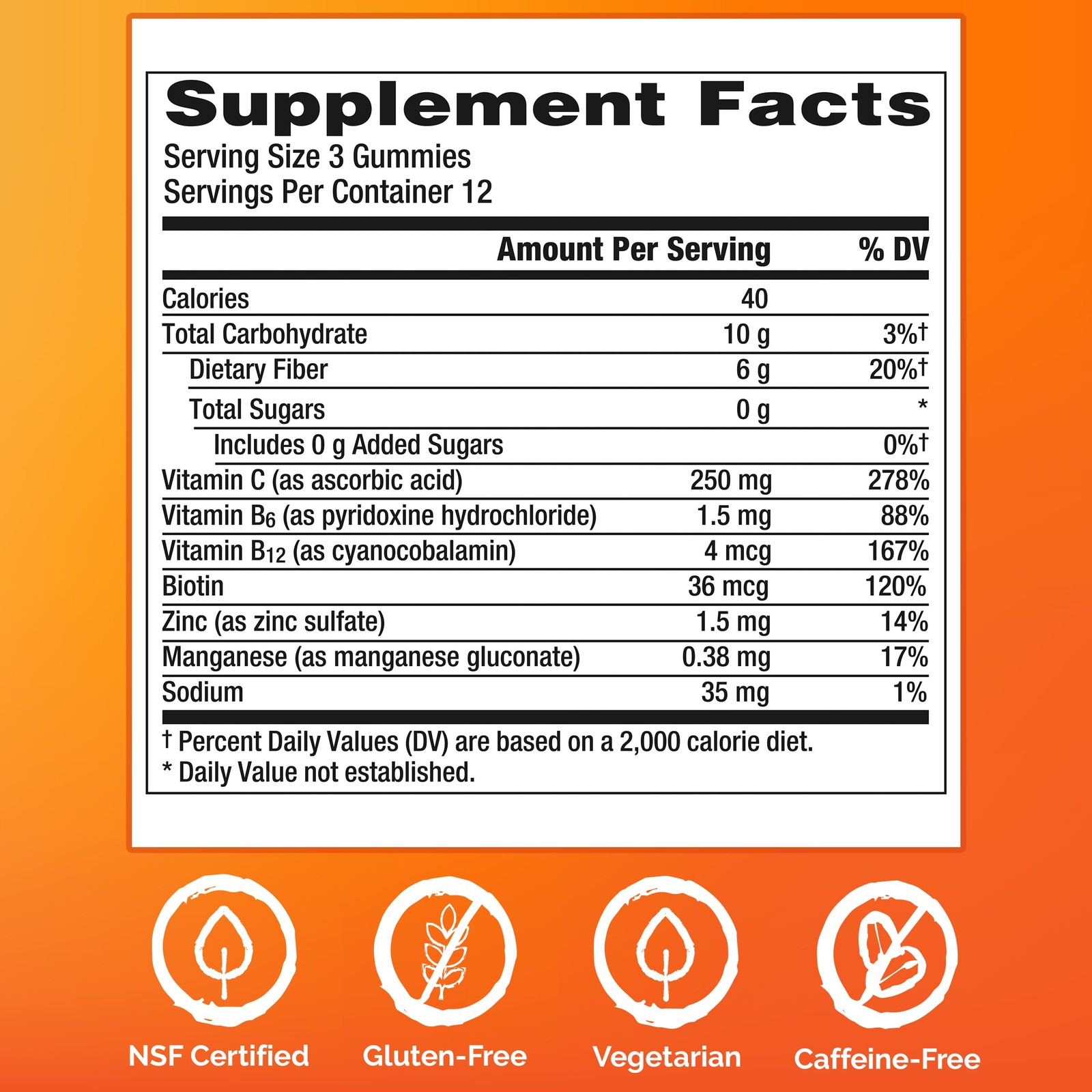 Emergen-C Zero Sugar Immune Support Adult Gummies 36 36 Count (Pack of 1)