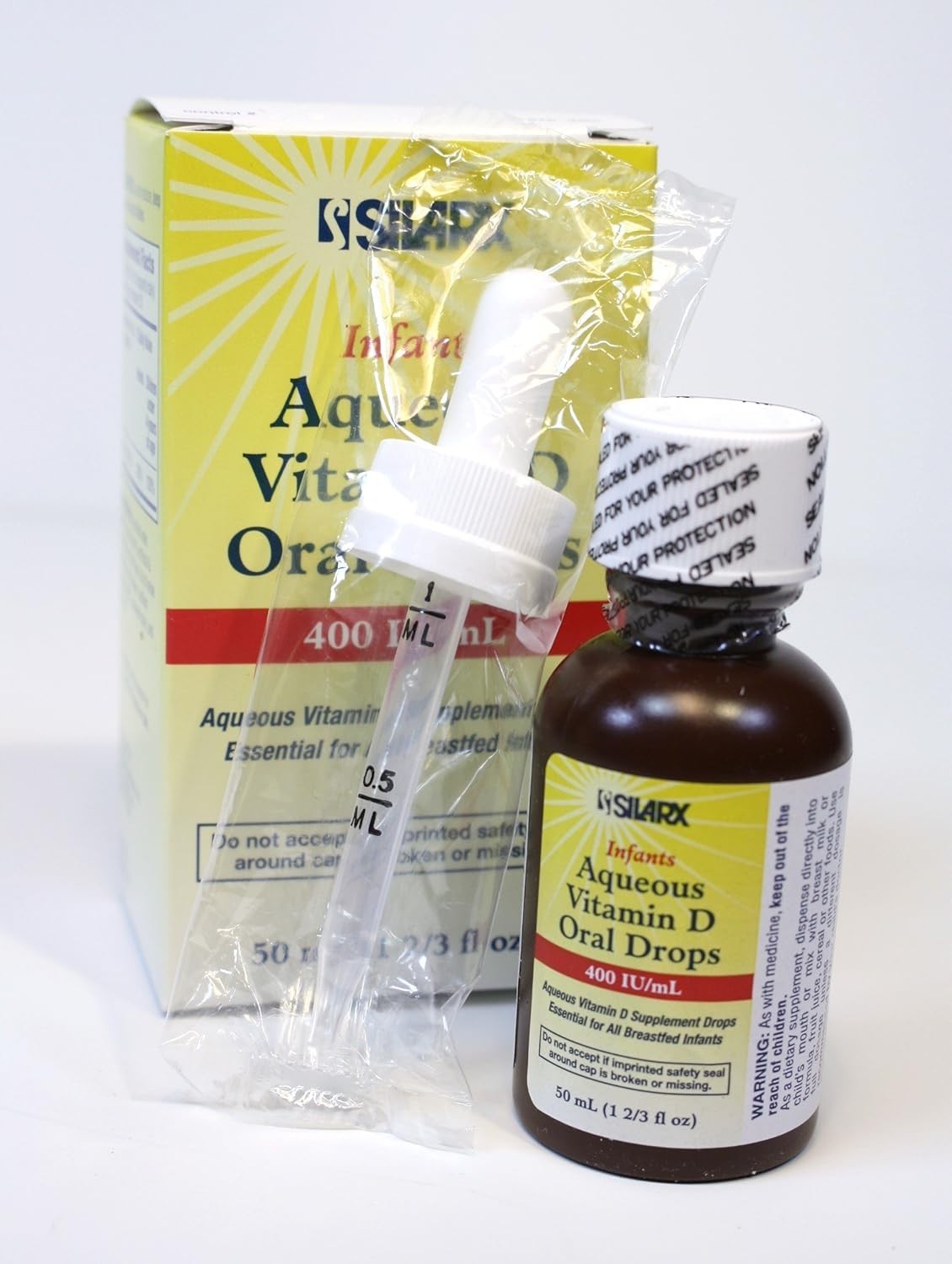 Vitamin Infants Aqueous Vitamin D Oral Drops 10 mcg 400 IU 50 mL Exp 04-2027
