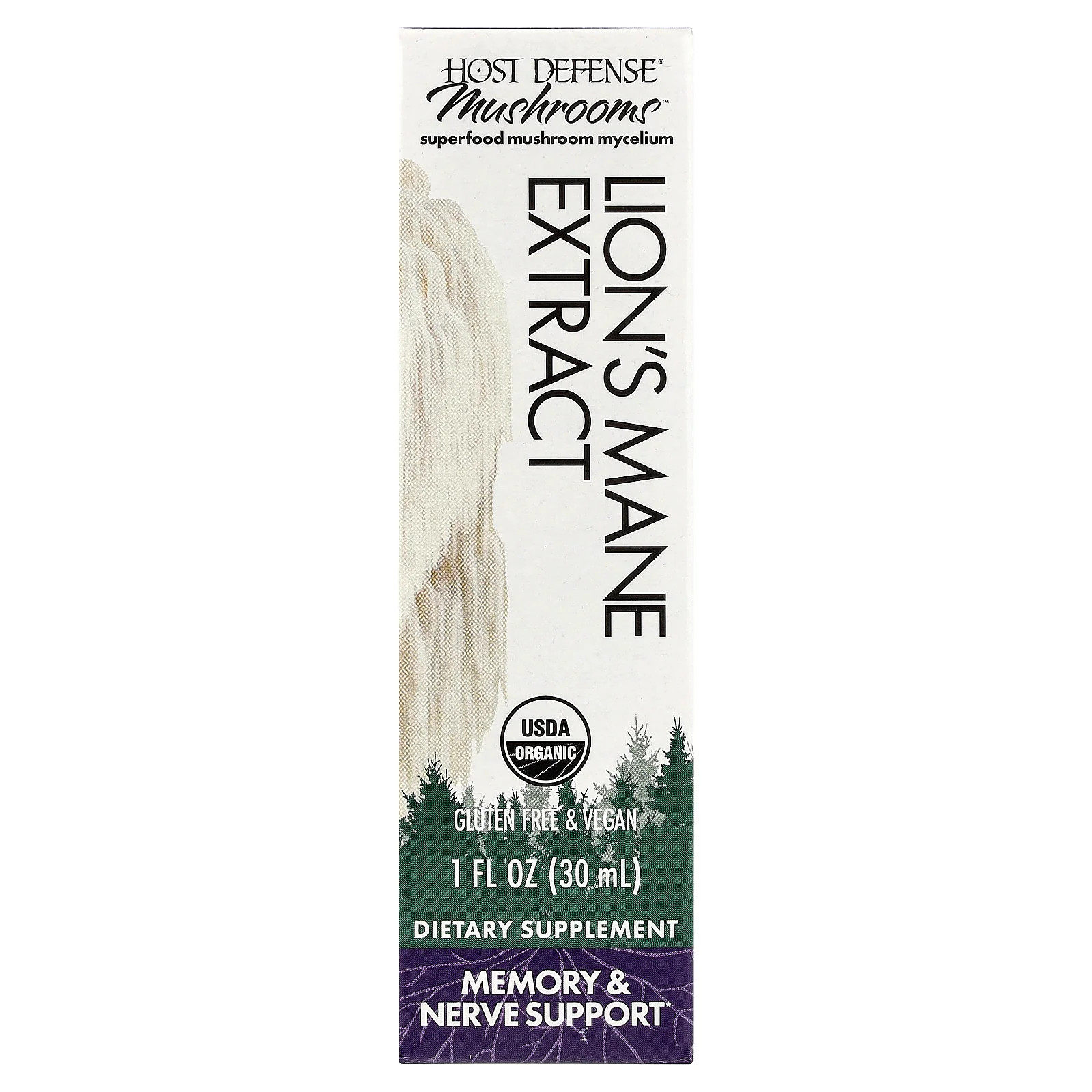 2 X Host Defense, Mushrooms�, Lion’s Mane Extract, 1 fl oz (30 ml)