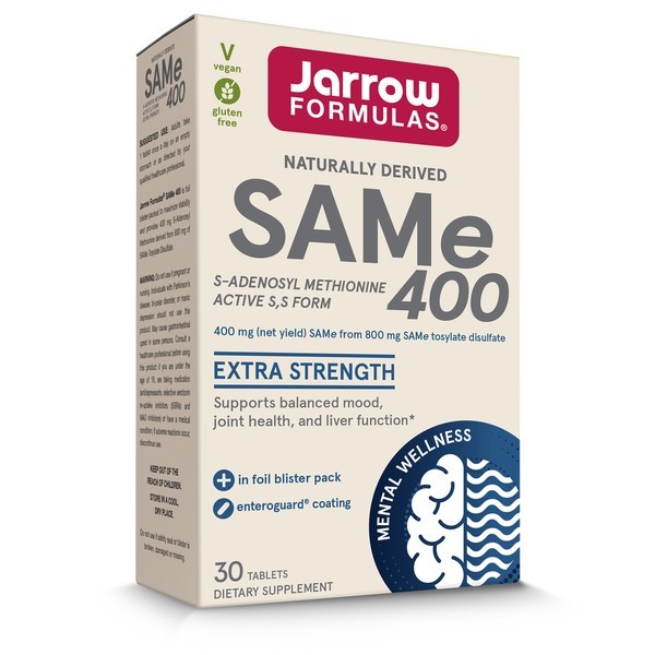 Jarrow Formulas SAMe 400mg Vegan 30 Tablets Exp 1/2027