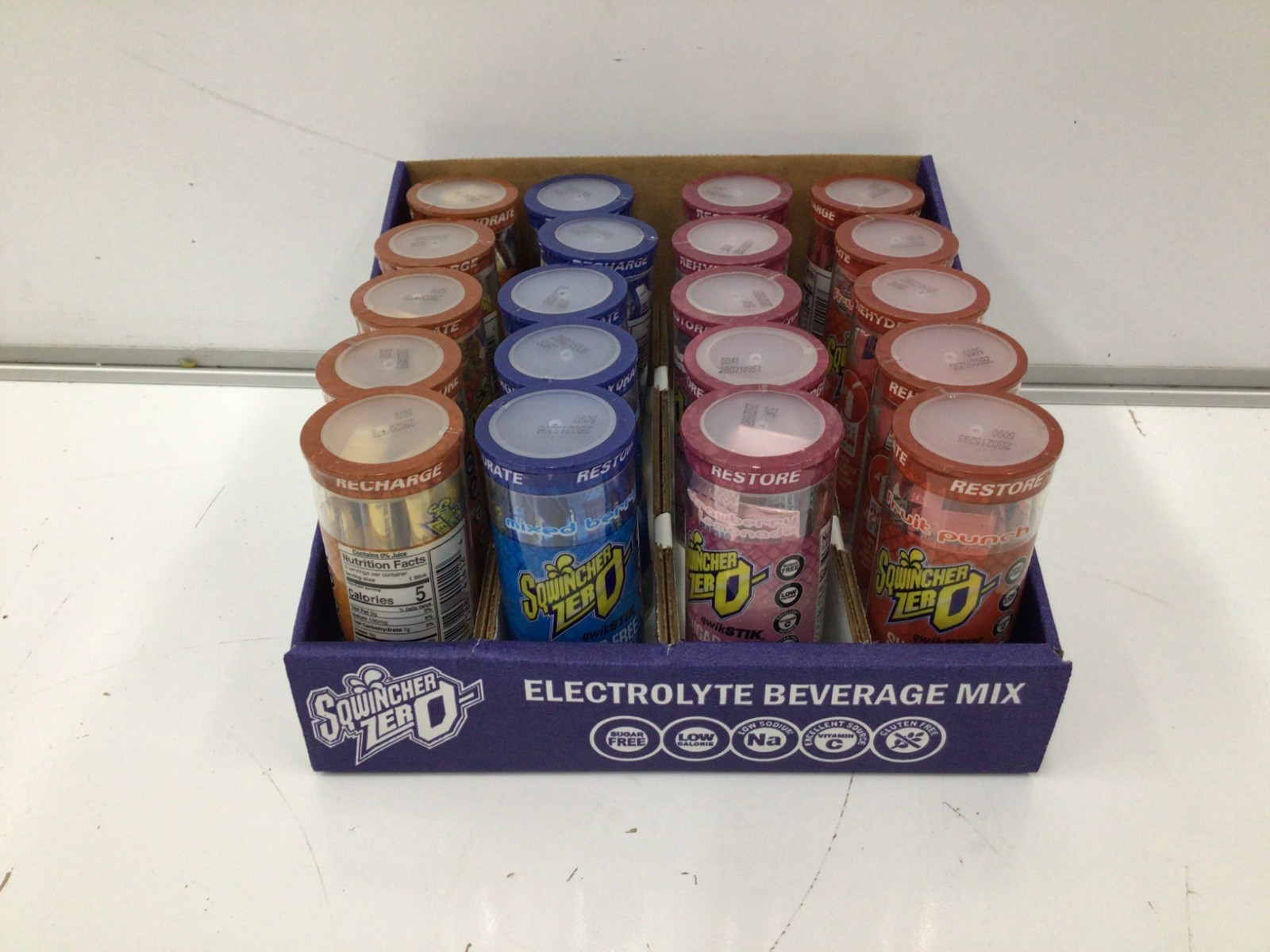 Sqwincher Qwik Stik Zero 200 Pack Electrolyte Drink Mix Assorted Flavors