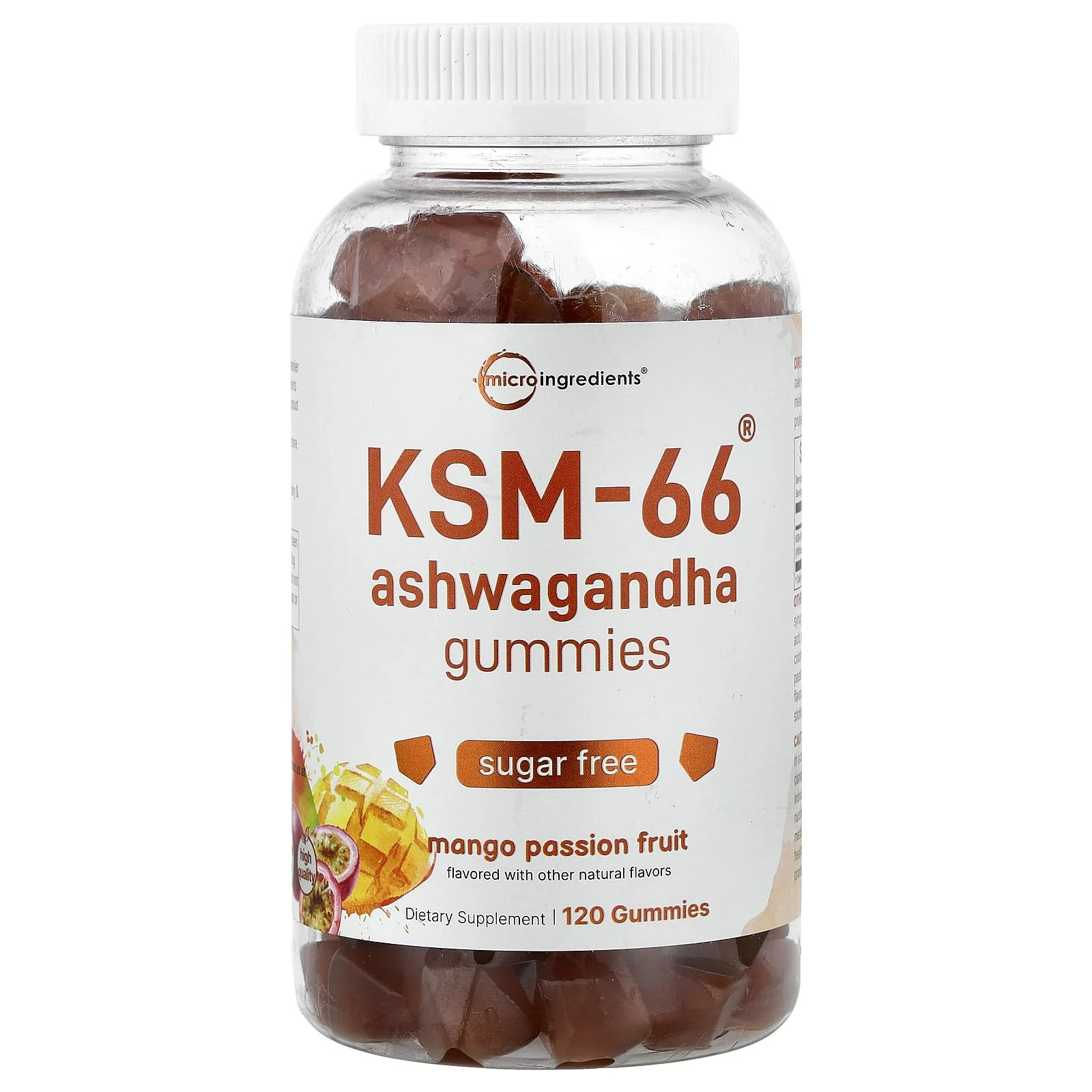 2 X Micro Ingredients, KSM-66� Ashwagandha Gummies, Mango Passion Fruit, 120 Gu