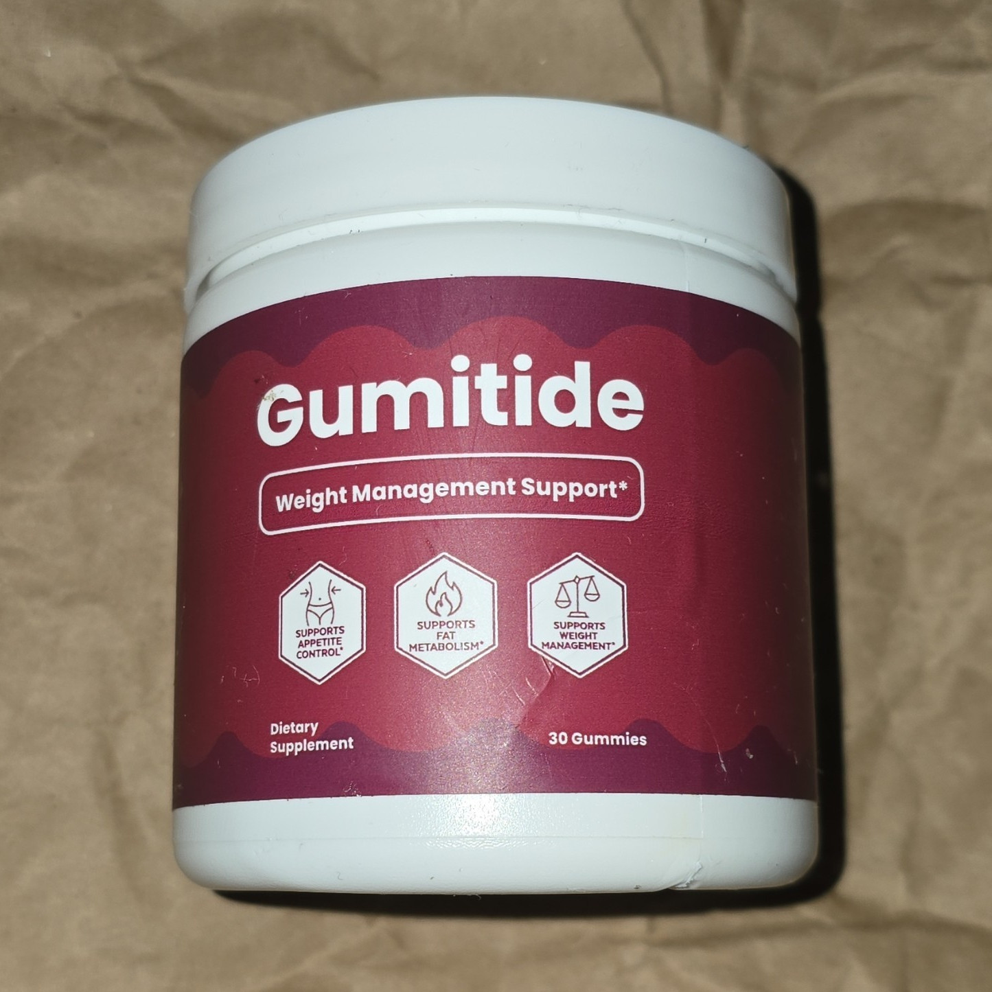 Gumitide Weight Management Gummies ACV + BHB 30 Ct Exp 05/2027