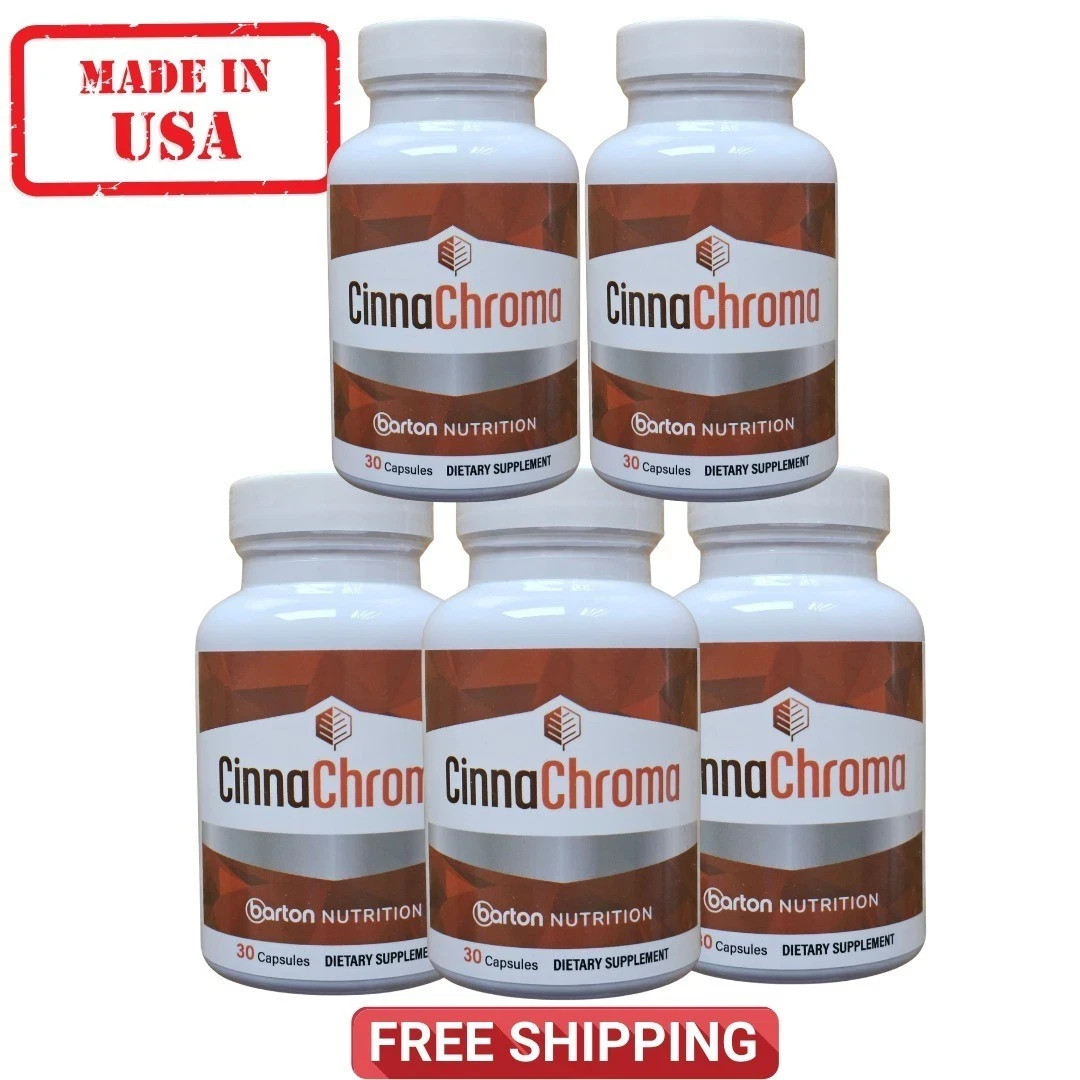 5 Blood CinnaChroma Package Sugar Support w/ Cinnamon Extract & Chromium