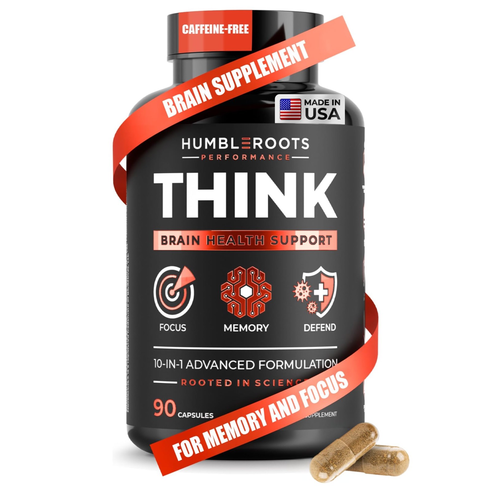 AllNatural Brain Supplement for Memory and Focus CaffeineFree LongTerm Cogni…