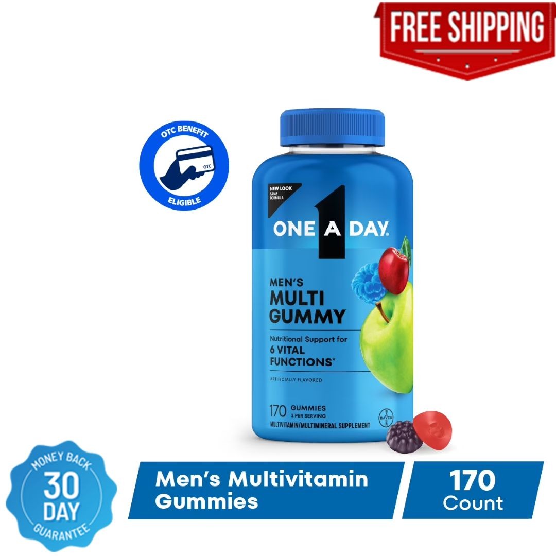 One A Day Men’s VitaCraves Gummies, Multivitamins for Men, 170 Count