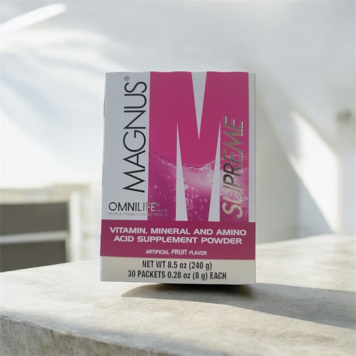 Magnus Supreme Box with 30 Packets 0.28 oz (8g) each.