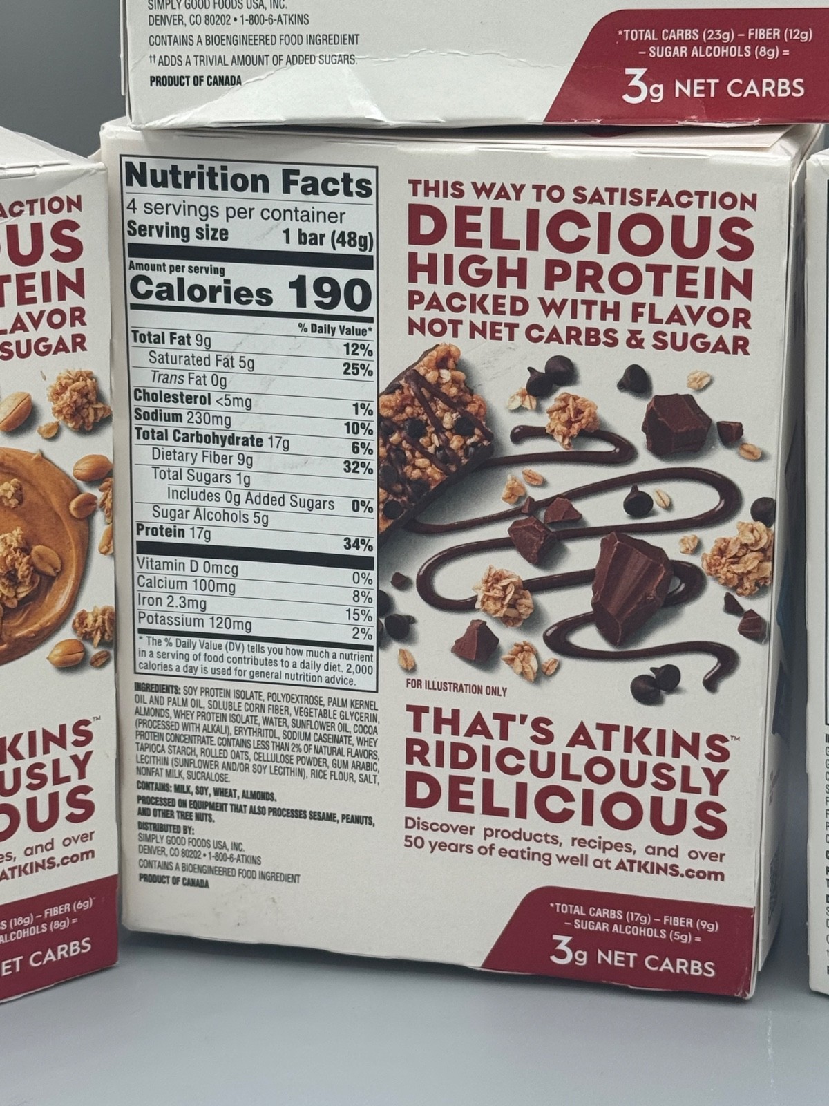 50 ASSORTED Atkins High Protein MEAL/TREAT/SNACK BARS