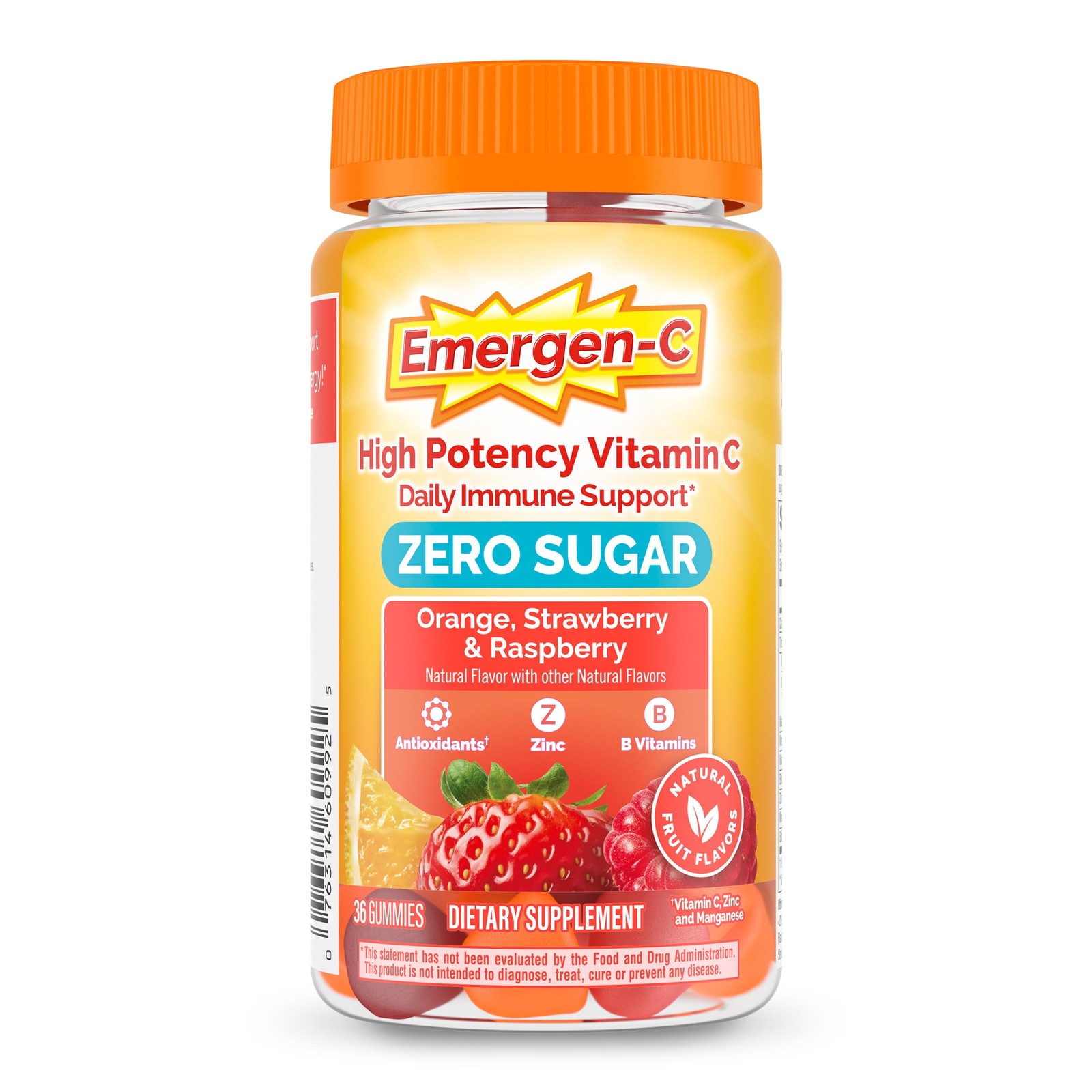 Emergen-C Zero Sugar Immune Support Adult Gummies 36 36 Count (Pack of 1)