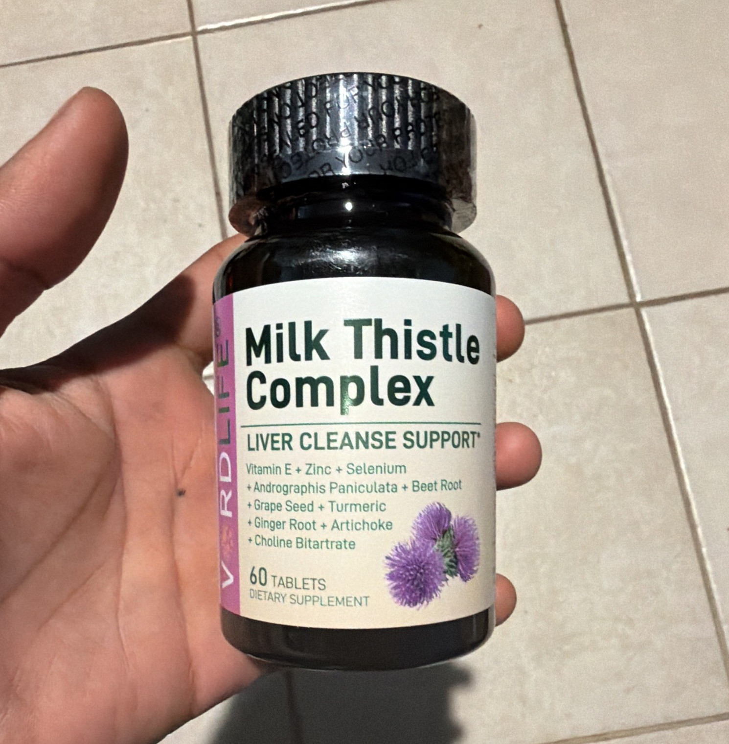 VORDLIFE Milk Thistle Liver Detox & Colon Cleanse 60 tablets