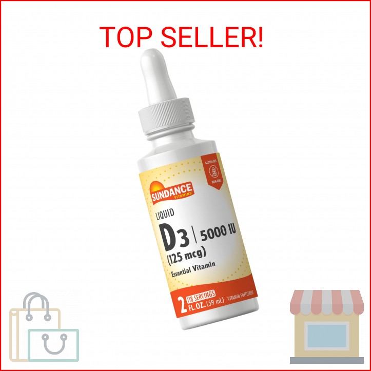 Sundance Liquid Vitamin D3 5000 IU | 2 Fluid Ounces | Essential Vitamin Liquid D