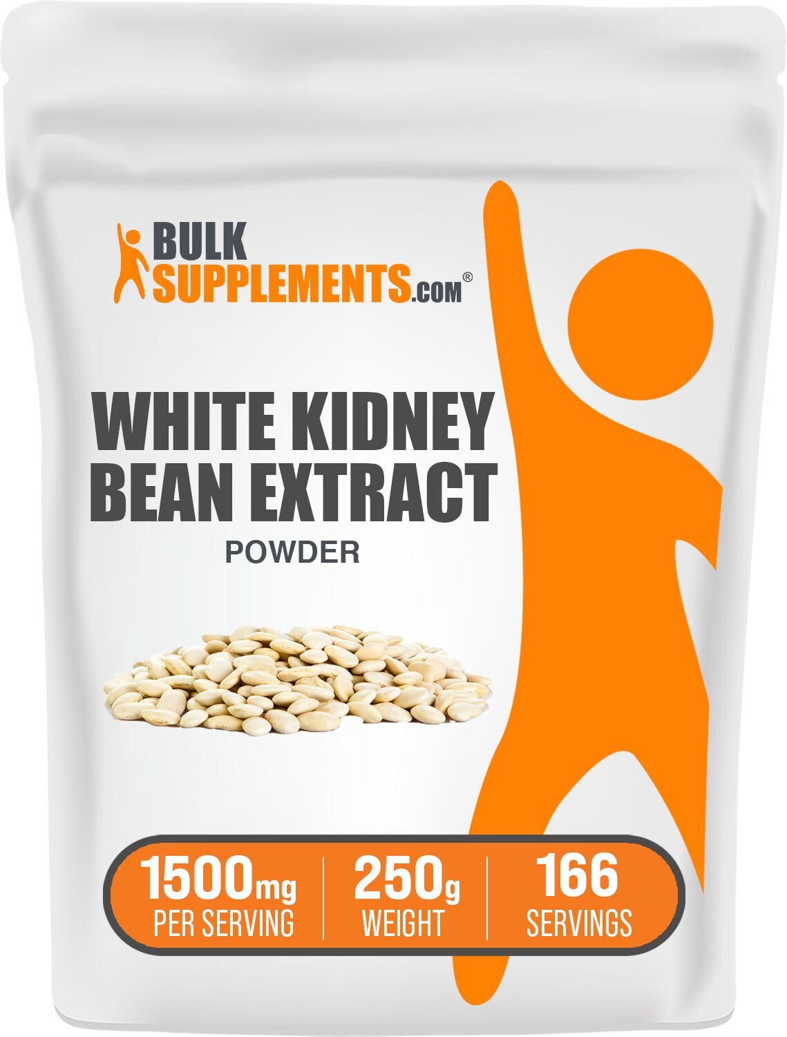 BulkSupplements White Kidney Bean Extract Powder 250g – 1500 mg Per Serving