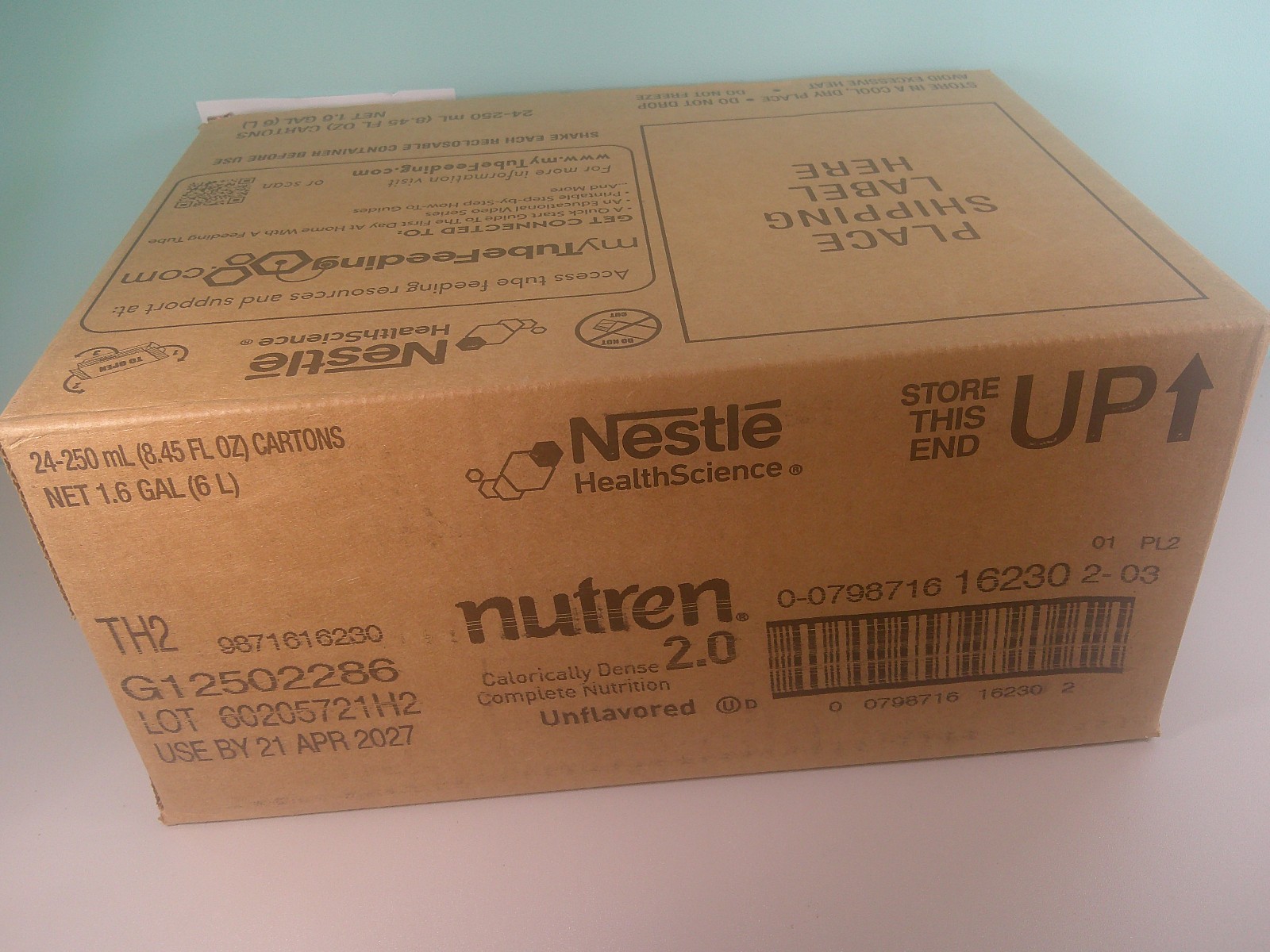 Factory Sealed Nestle Nutren 2.0 Unflavored Case of 24 Expires April 2027 New