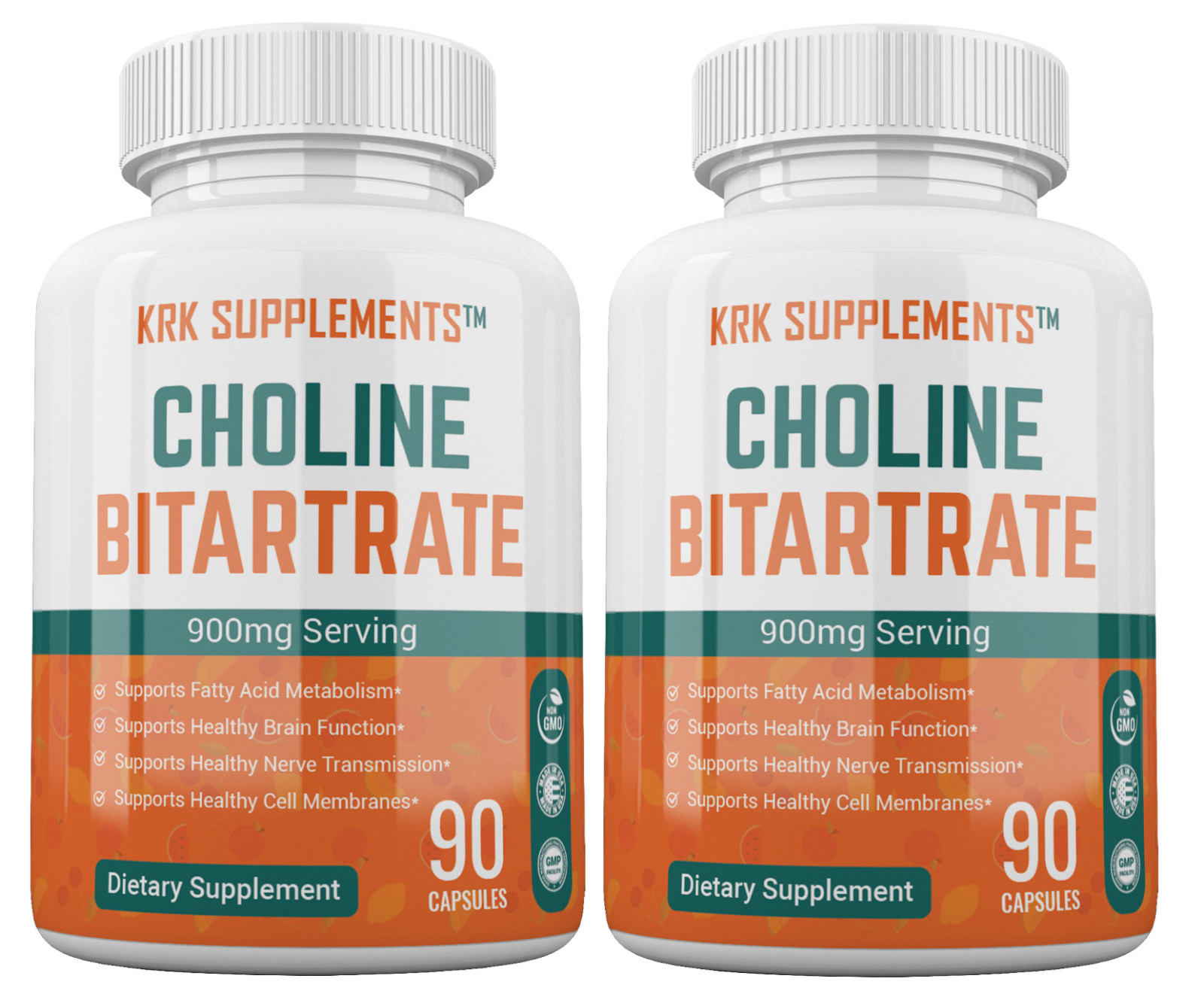 2 Choline Bitartrate 900mg serving Brain Memory Booster Nootropic Fatty Liver