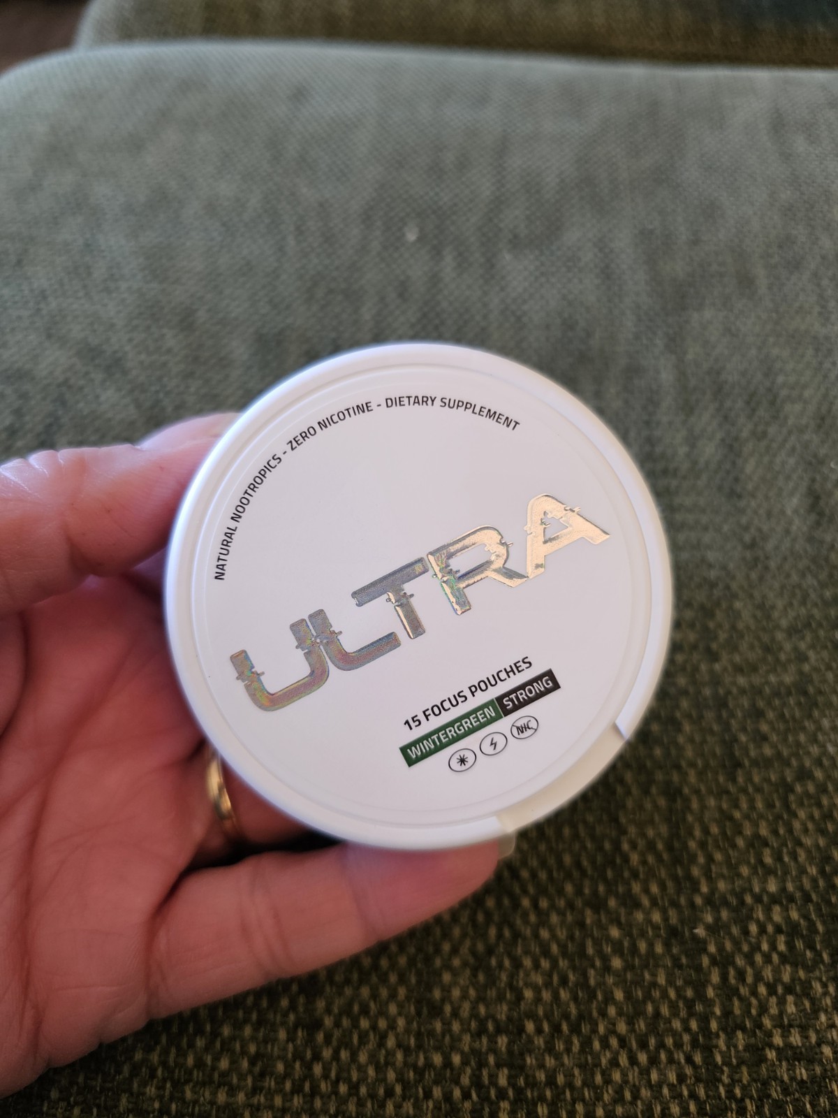 ULTRA Wintergreen Zero Nicotine Energy Support Pouches 15 Count LOT 7375