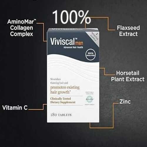 “Quality VIVIS Men’s Hair Supply Supplements 180 Tablets – 3 Month Growth”