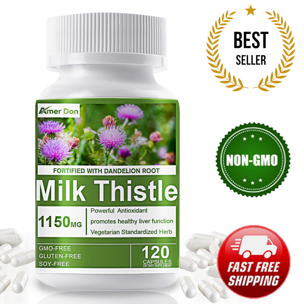 28In1 120 Capsules Milk Thistle Liver Detox & Cleanse Liver Support Supplements
