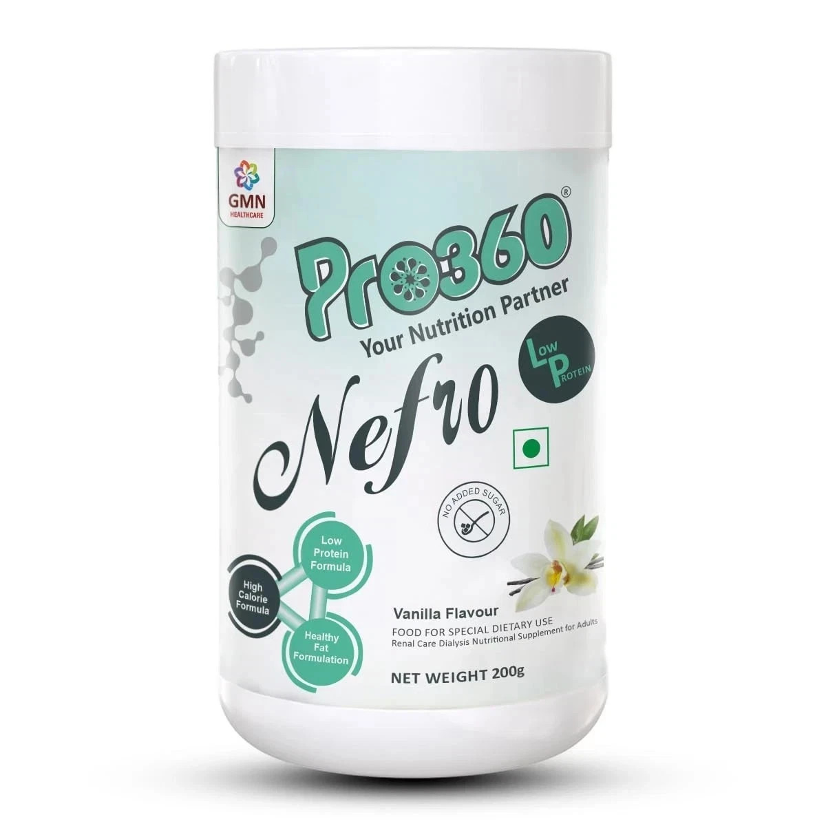 Pro360 Nefro LP Vanilla Flavour Protein Powder – 200 gm (7.05 oz.)