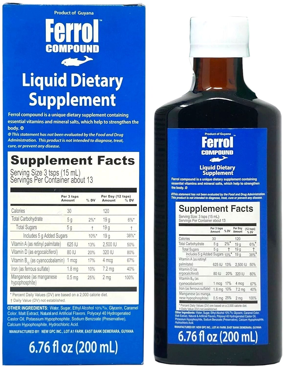 Ferrol Tonic 200ml – Iron, Vitamins & Cod Liver Oil for Energy & Immunity