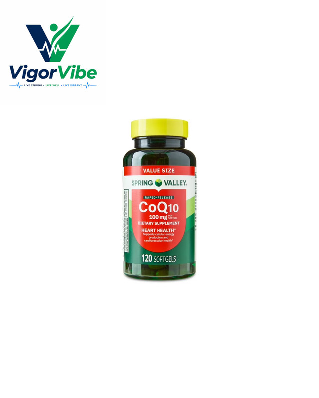 Spring Valley Rapid-Release CoQ10 Softgels 100 mg Heart Health 120 Count