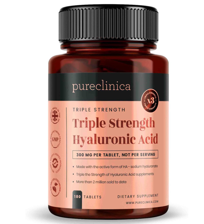 Triple Strength Hyaluronic Acid – 300mg, 180 Tablets (6-Month Supply)