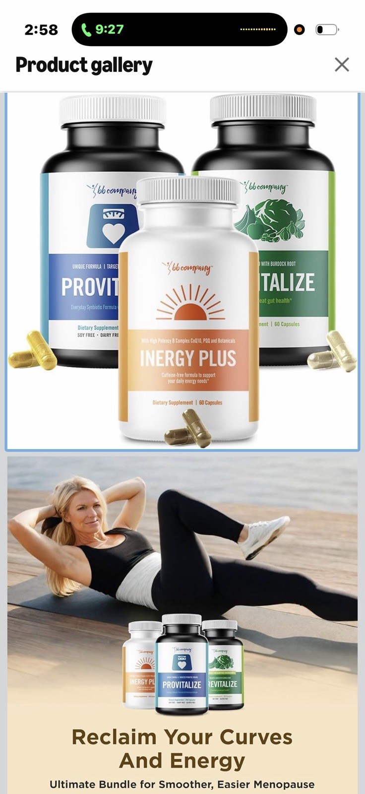 bb company Provitalize Prebiotics Inergy Plus Women’s Bundle 180 Capsules