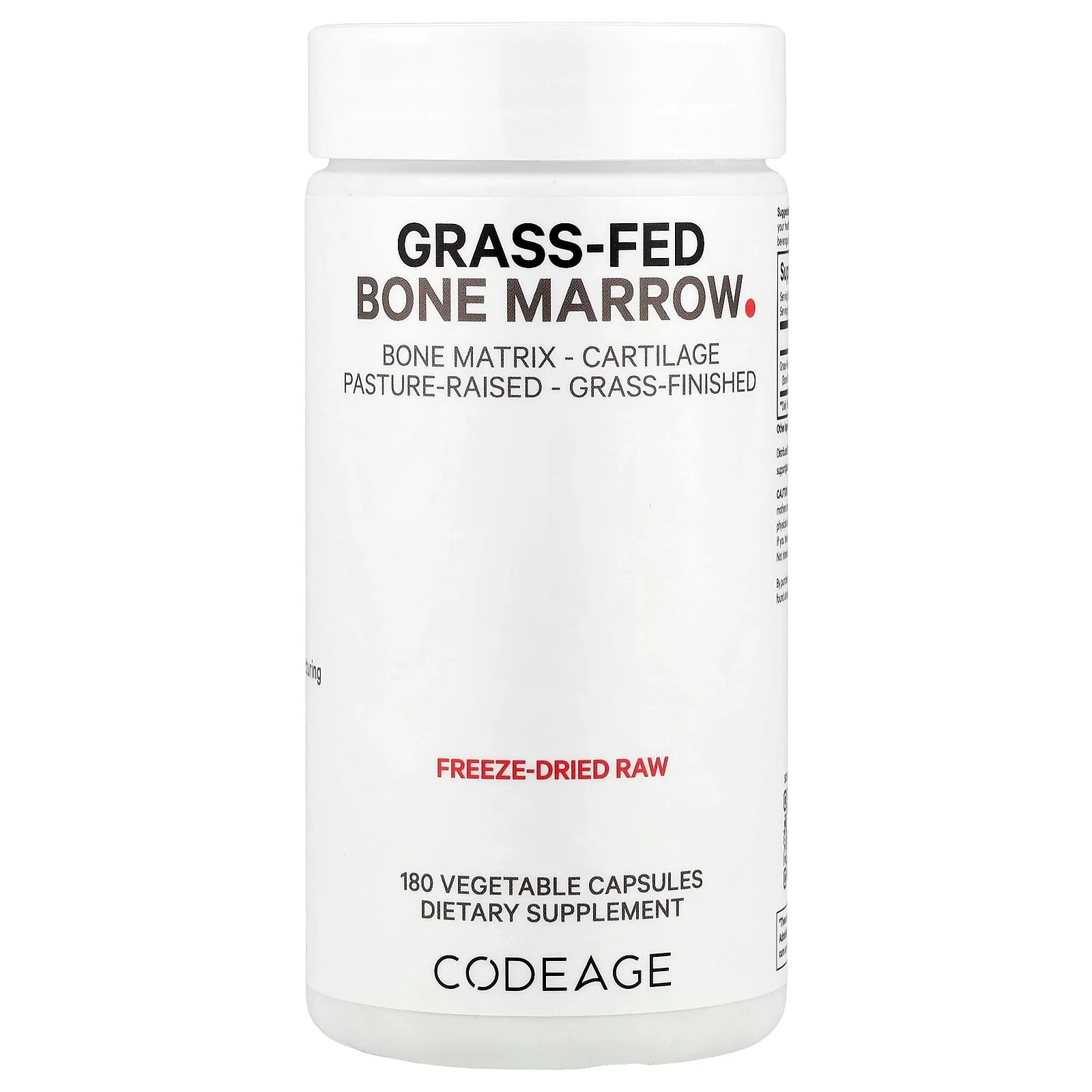 2 X Codeage, Grass-Fed Bone Marrow, 180 Vegetable Capsules