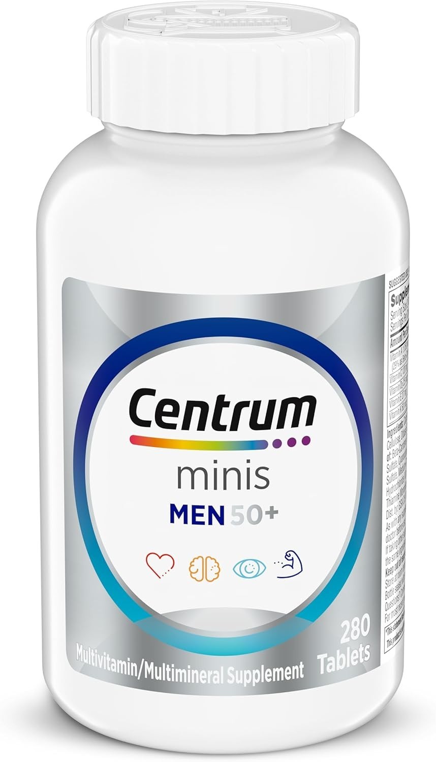 (Ex:9/27)Centrum Minis Men’s 50+–Multivitamin with D3, B Vitamins+Zinc (280 Ct)