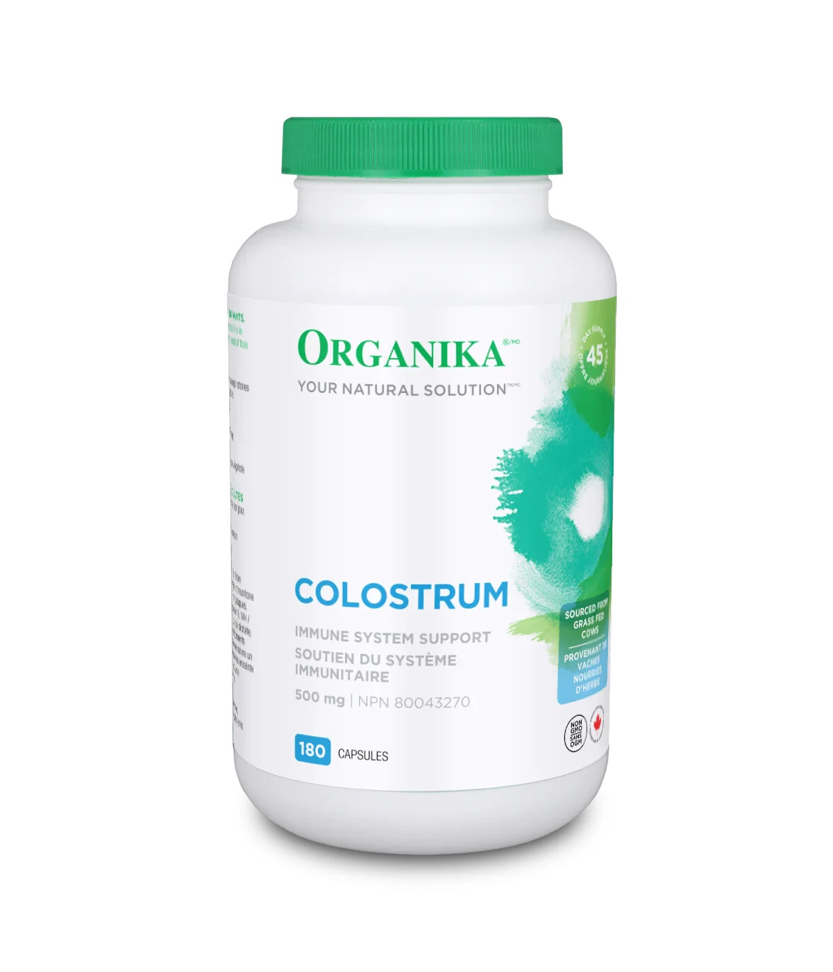 Organika Colostrum Bovine 500mg Immune System Support Natural 180pcs NEW