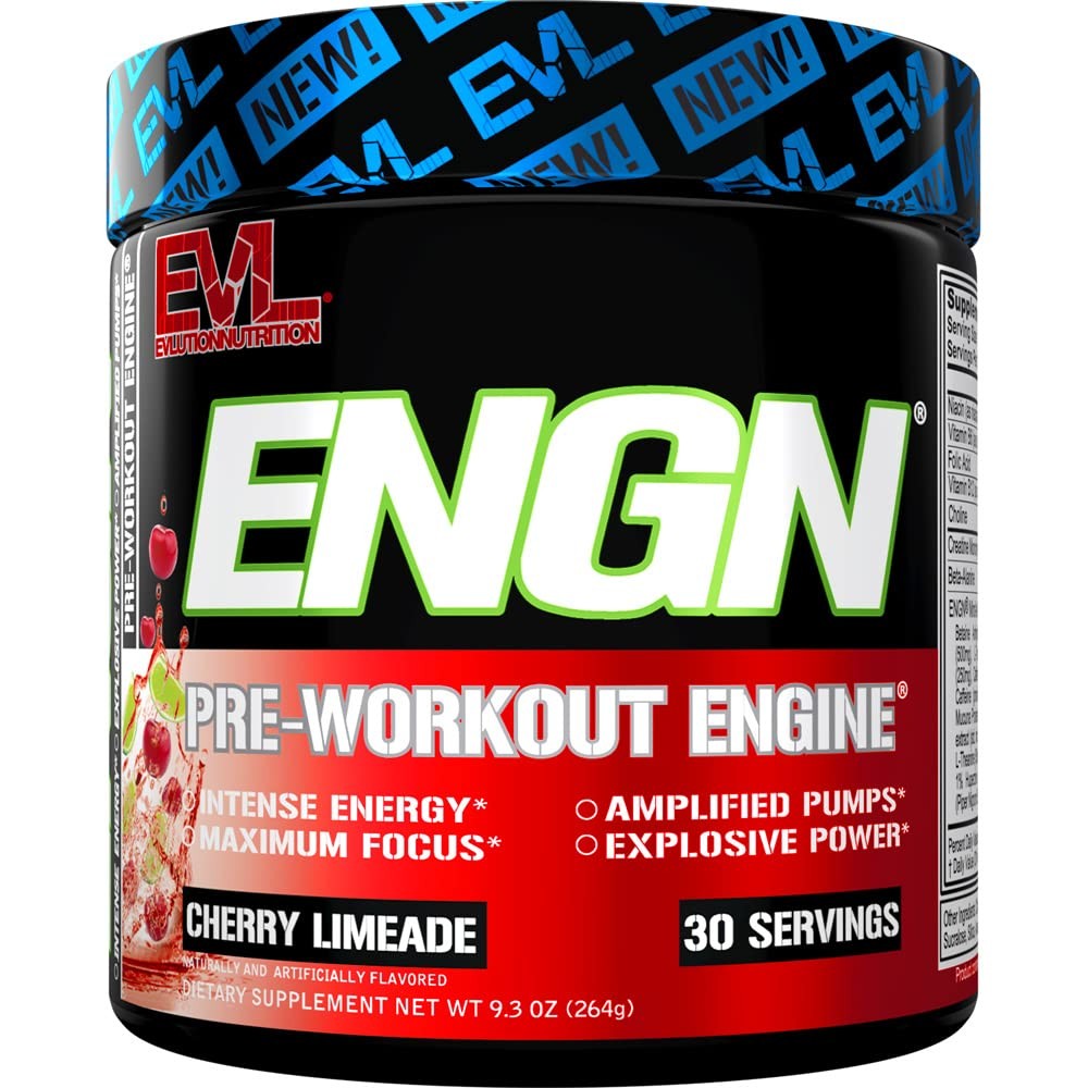Evlution EVL Intense Pre Workout with 9.1 Ounce (Pack of 1), Cherry Limeade
