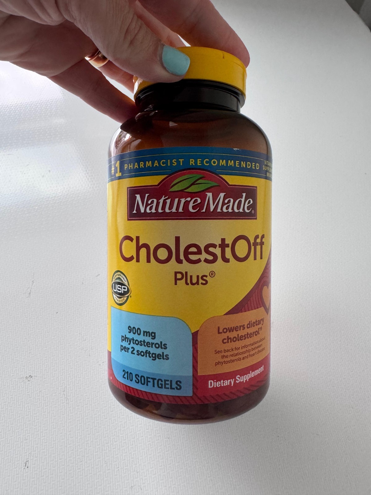 Nature Made CholestOff Plus 210 Softgels Plant Sterols Cholesterol Support