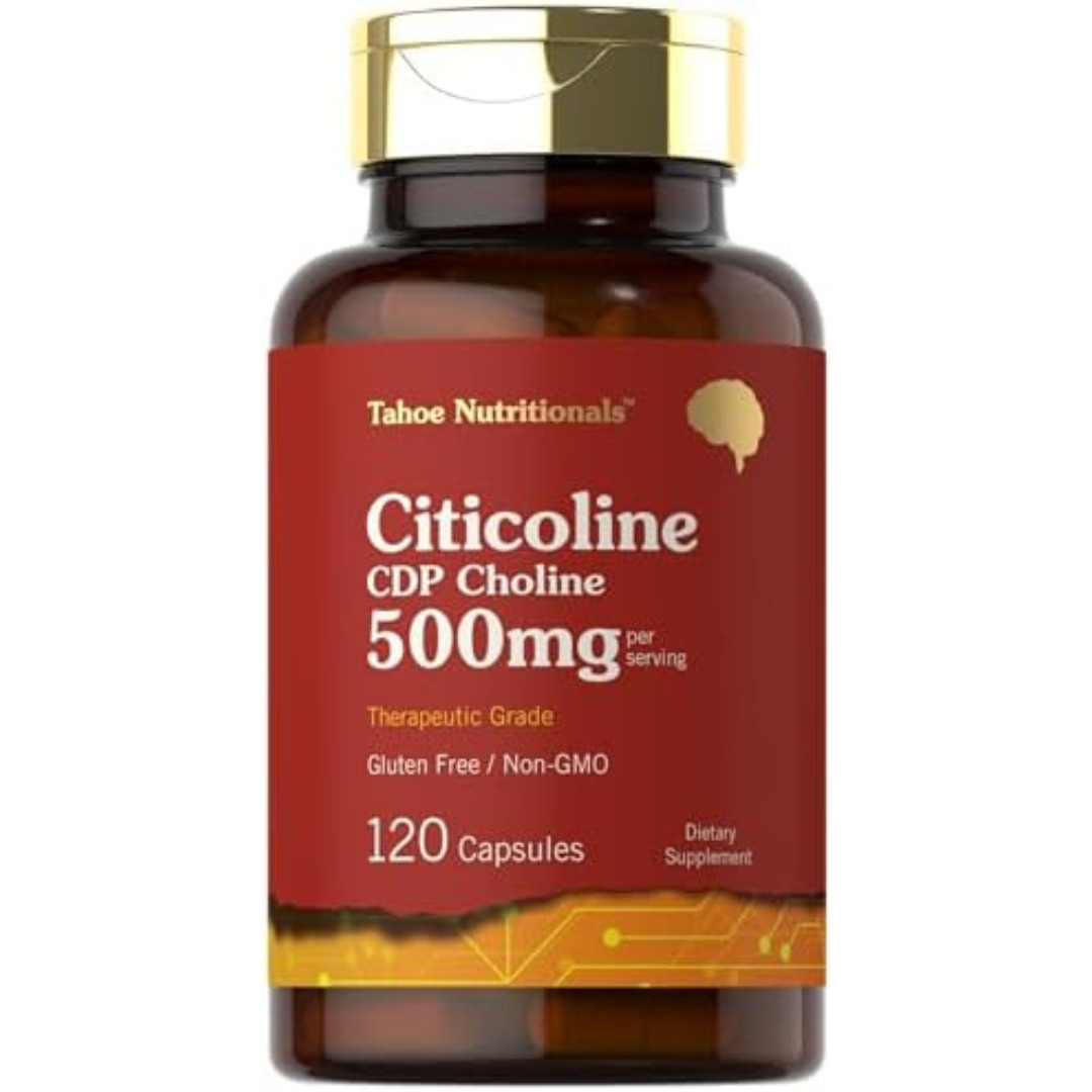 Citicoline 500mg | 120 Capsules | CDP Choline Supplement | by Tahoe Nutritionals