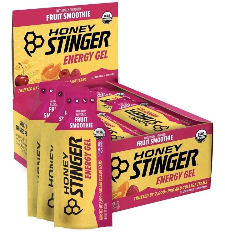Honey Stinger Energy Gel Gluten Free Non-GMO Organic Fruit Smoothie 24 pack