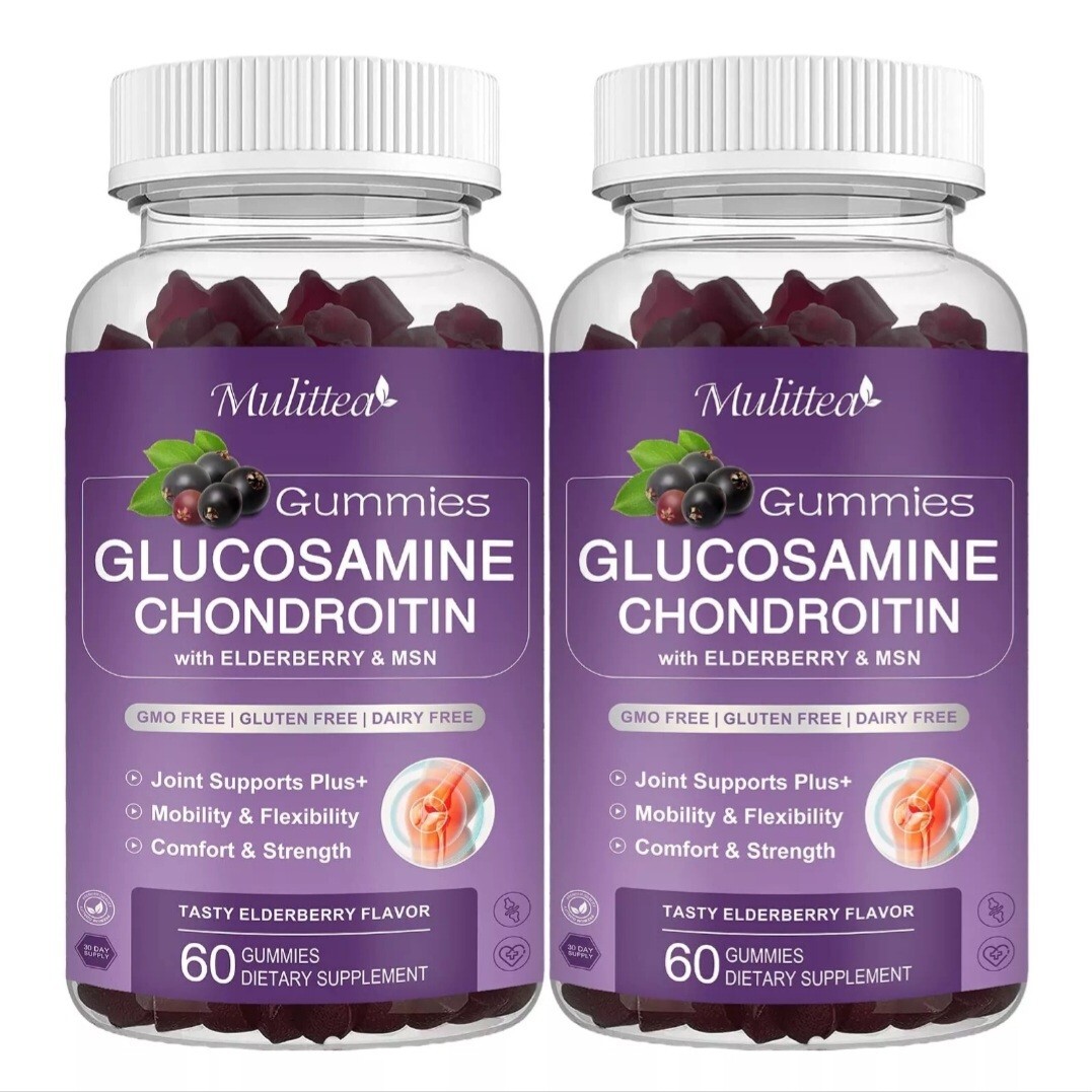 Mulittea Glucosamine Chondroitin Gummies – Extra Strength Joint Support Suppl…