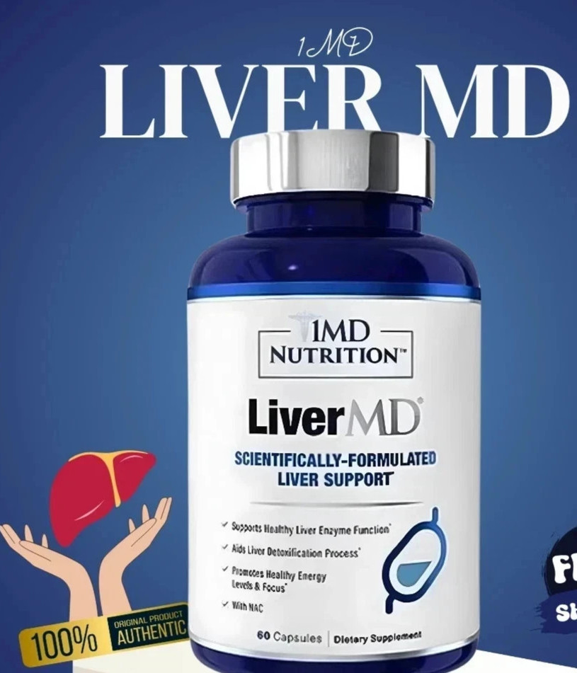 1MD Nutrition LiverMD – Liver Support Supplement | Siliphos Milk Thistle Extract
