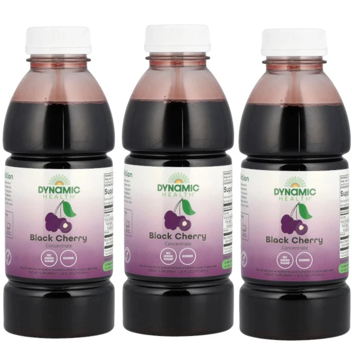 Dynamic Health Black Cherry Concentrate 16 fl. oz Each (Pack of 3)