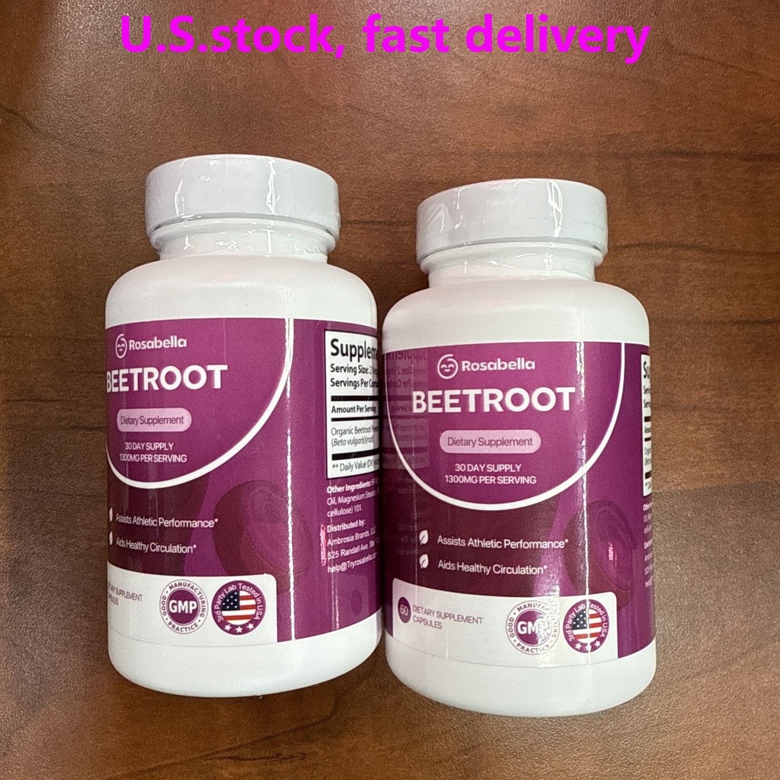 Rosabella Organic BeetRoot 60 Capsules Dietary Supplement EXP. 03/2028 – 2 PACK
