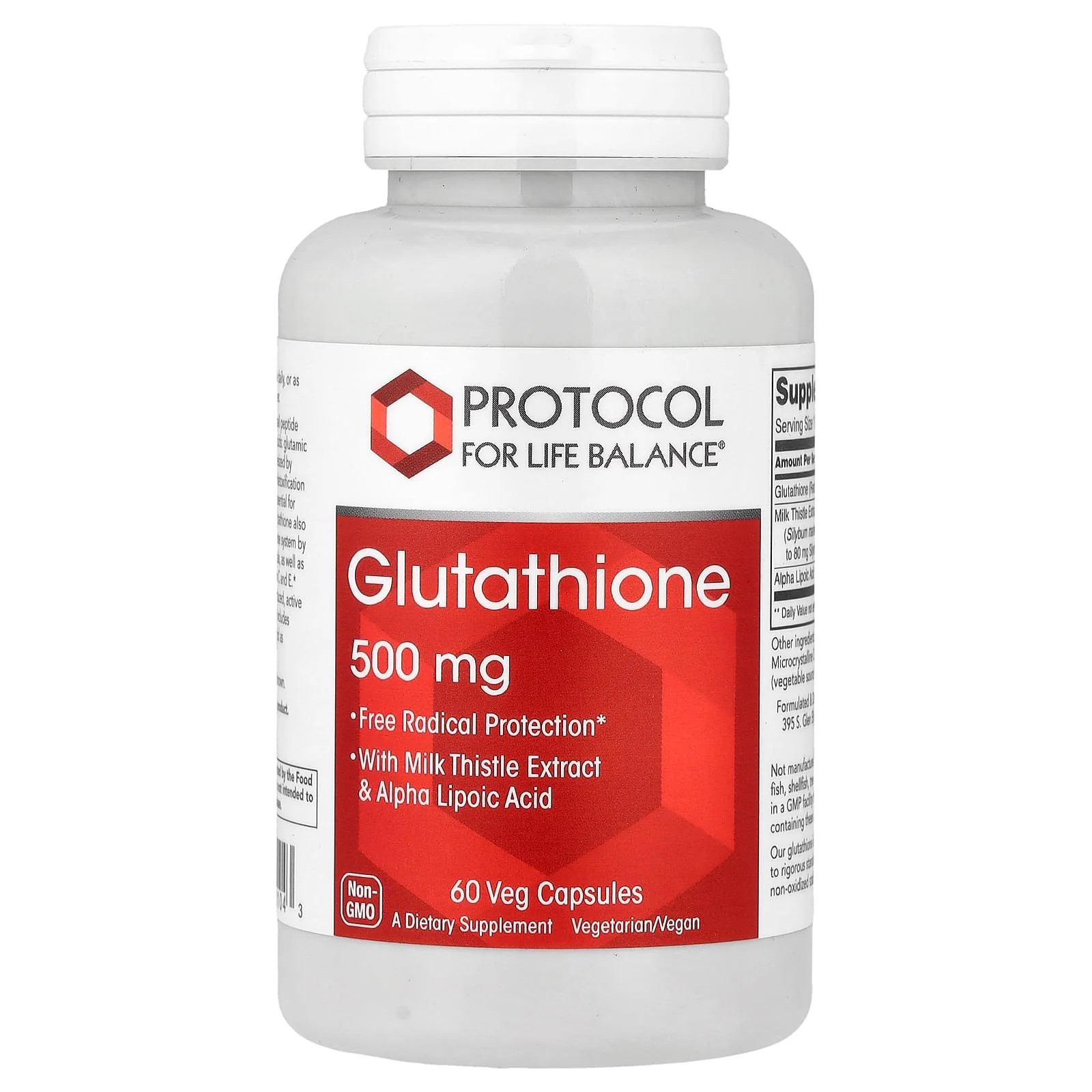 2 X Protocol for Life Balance, Glutathione, 60 Veg Capsules