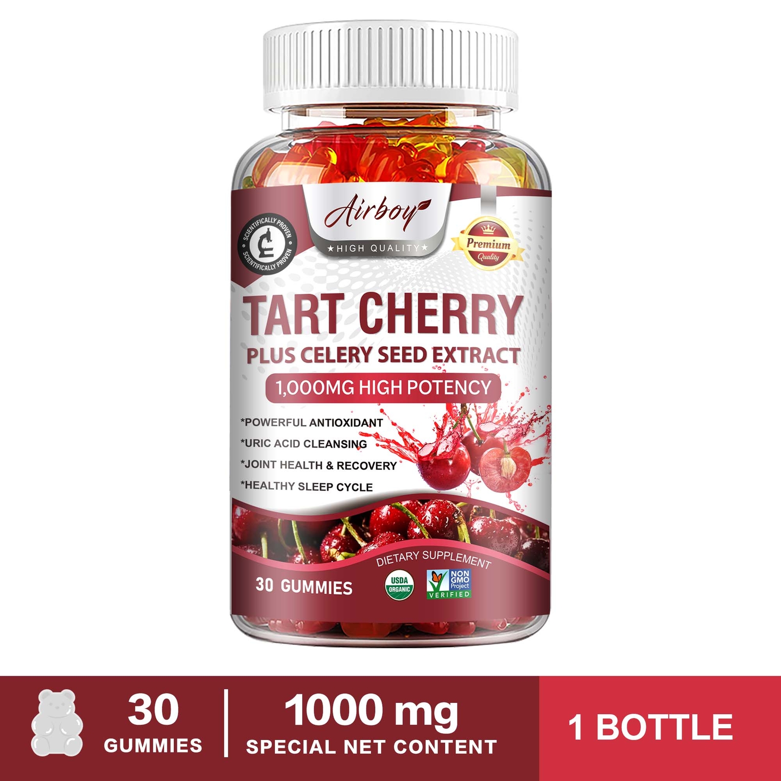 Tart Cherry- Antioxidant Rich Gout Arthritis Pain Relief, Mobility & Flexibility