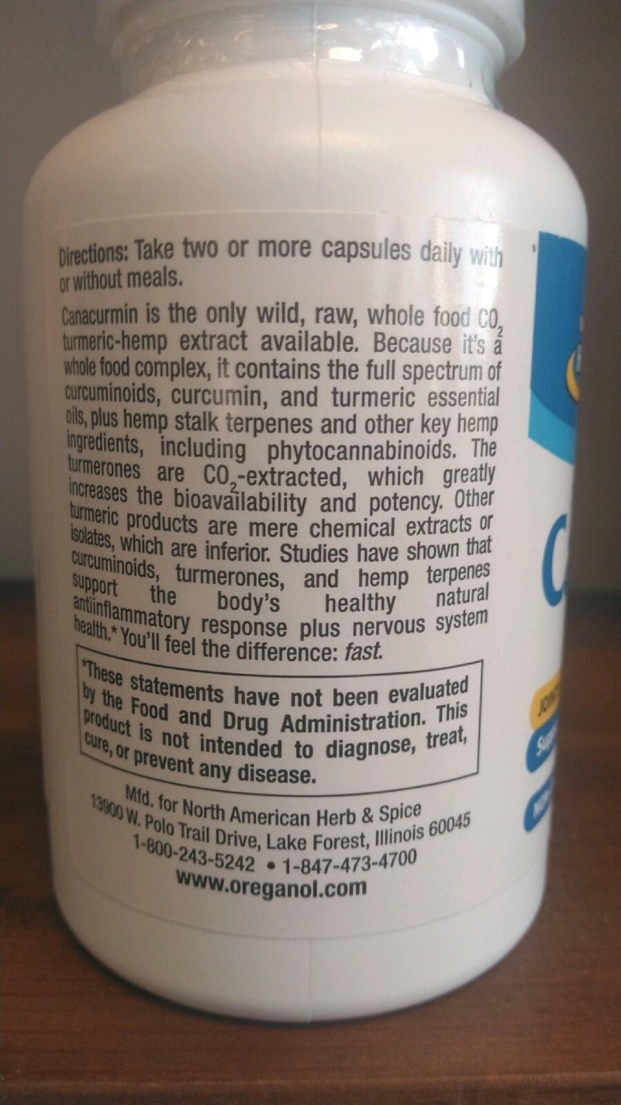 Canacurmin North American Herb & Spice 120 Capsules Fast Acting Turmeric Synergy