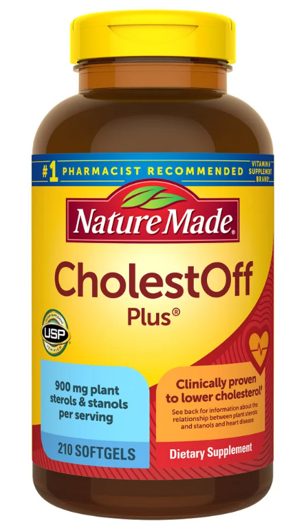 Nature Made CholestOff Plus 210 Softgels Clinically Proven Lower Cholesterol