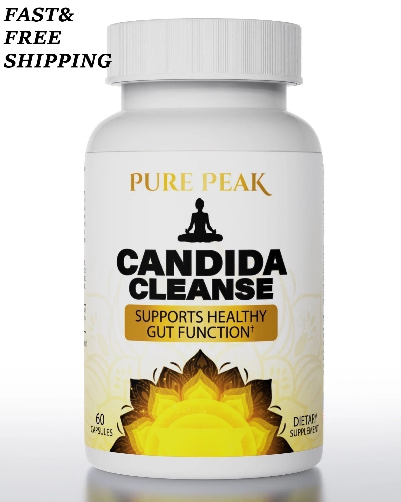 1-3 PCS Pure Peak Candida Cleanse-Boost Gut&Colon Health-60 Caps – for Men&Women
