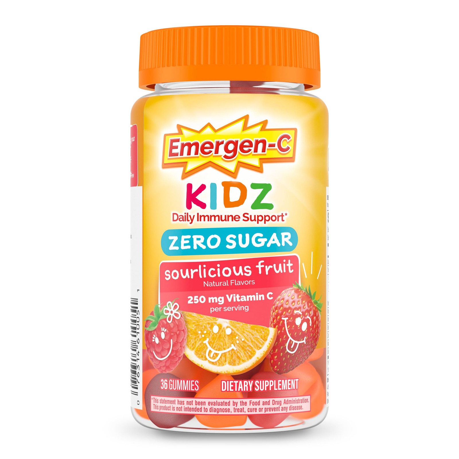 Emergen-C Zero Sugar Immune Support Kidz Gummies 36 Count 36 (Pack of 1)