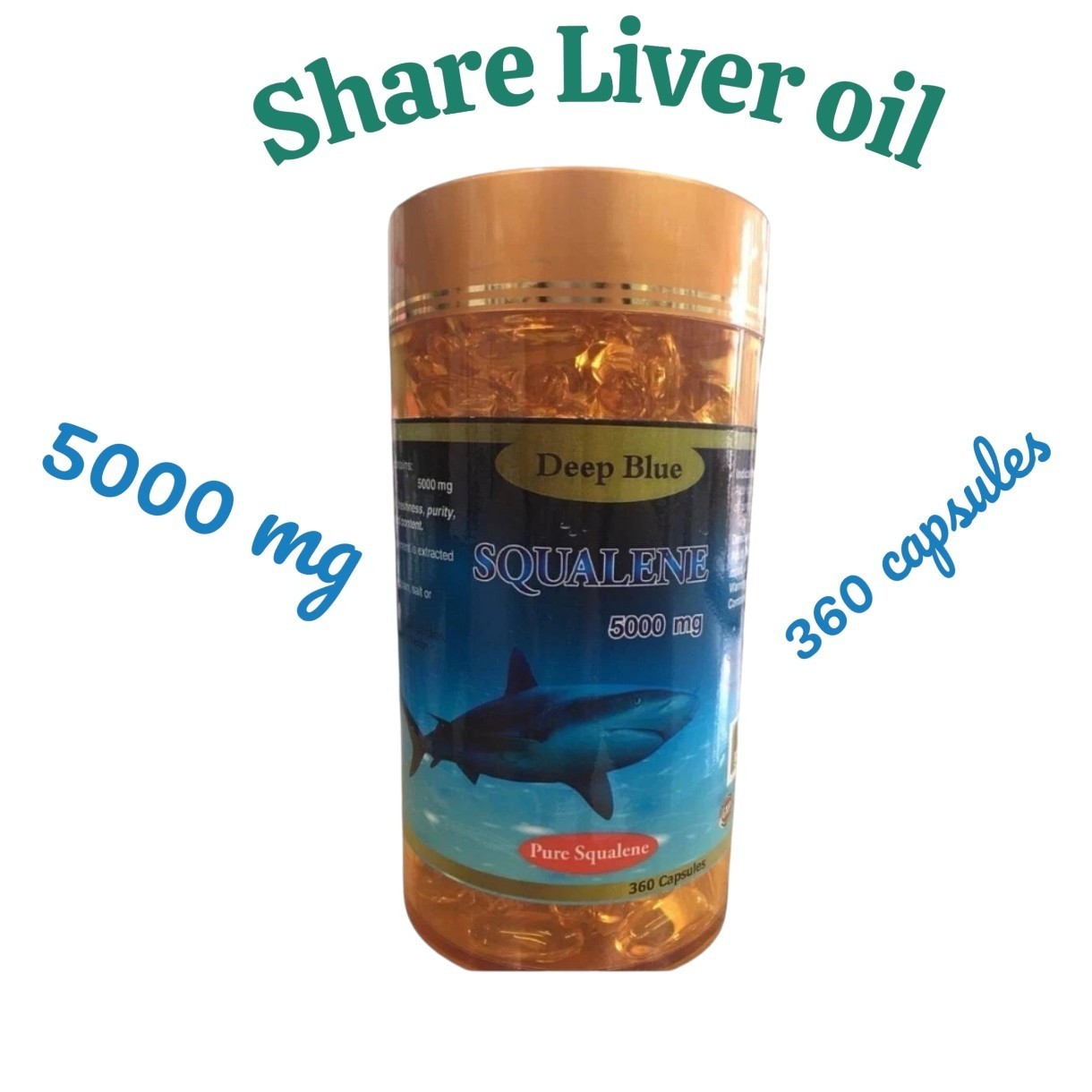 Deep blue sgualene 5000mg Shark liver oil 300 Soft gets Premium Skin Health