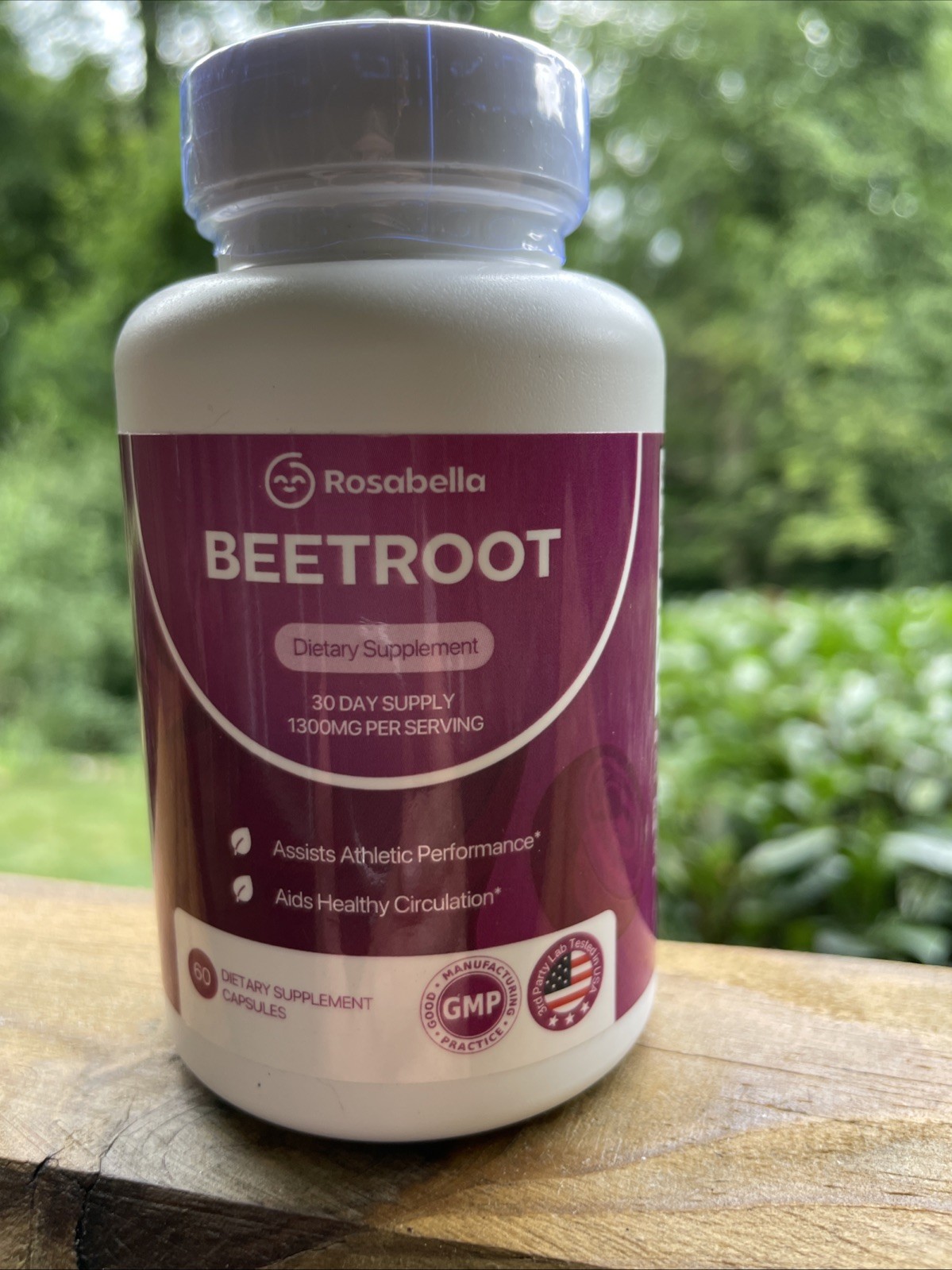 Rosabella Organic Beetroot 1300mg Nitric Oxide Blood Pressure Support 60 Caps