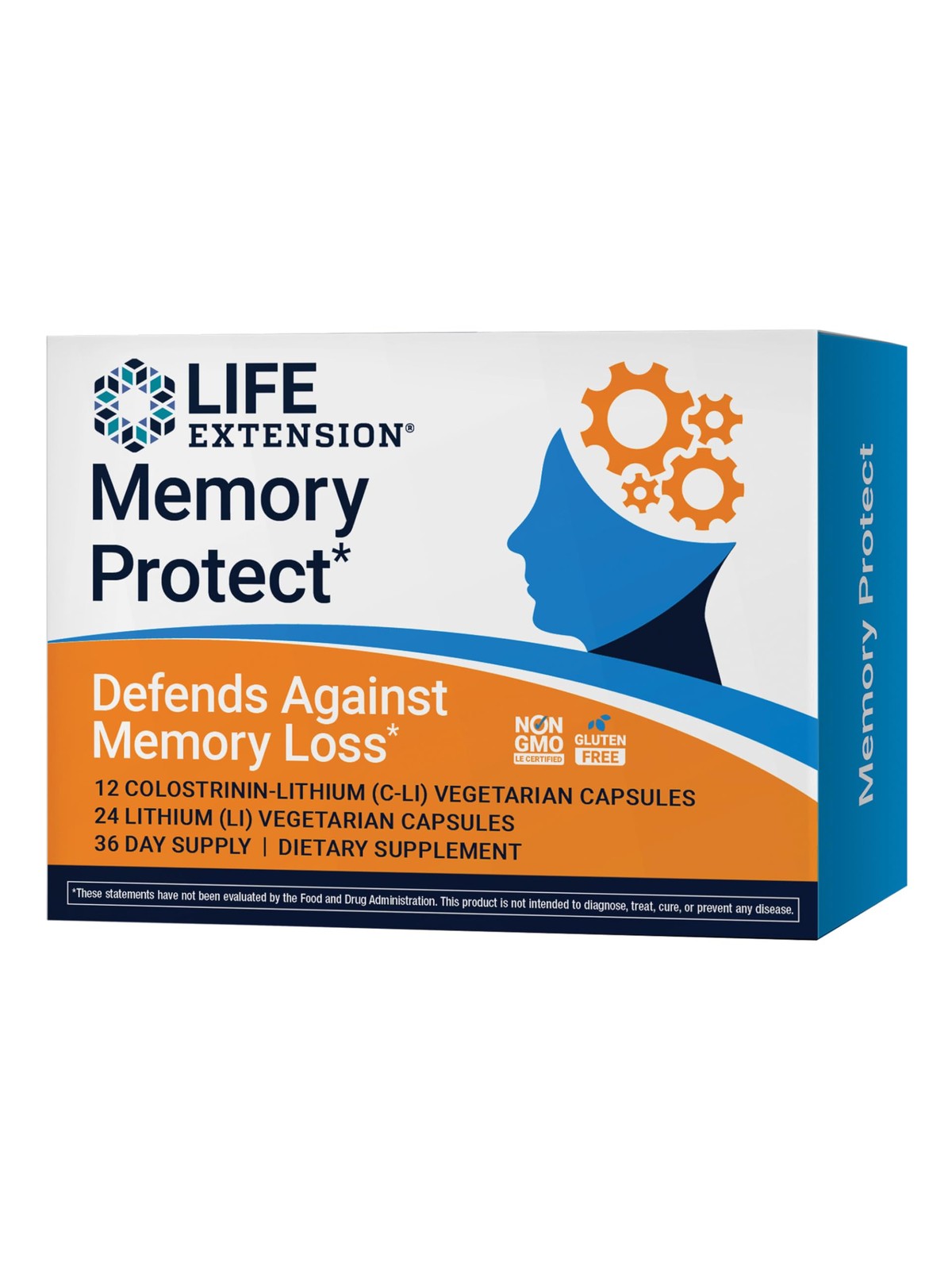 Life Extension Memory Protect, Lithium, 36 Count (Pack of 1), Off-white/Beige