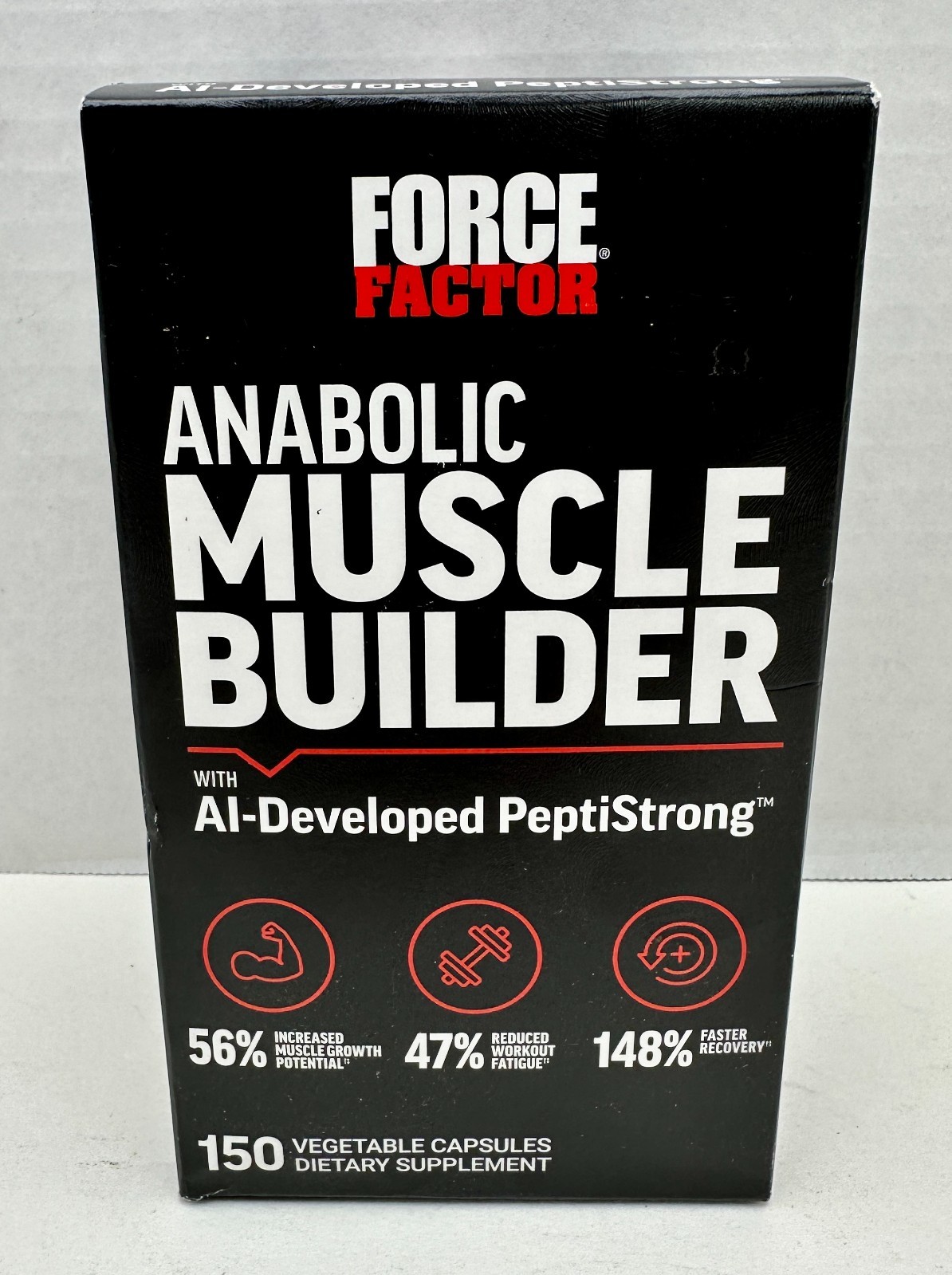 Anabolic Muscle Builder With AI-Developed PeptiStrong, 150 Vegetable Capsules